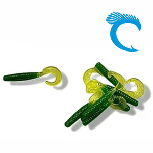 Pure Crappie Pig Tail - Green/Chartreuse  2”