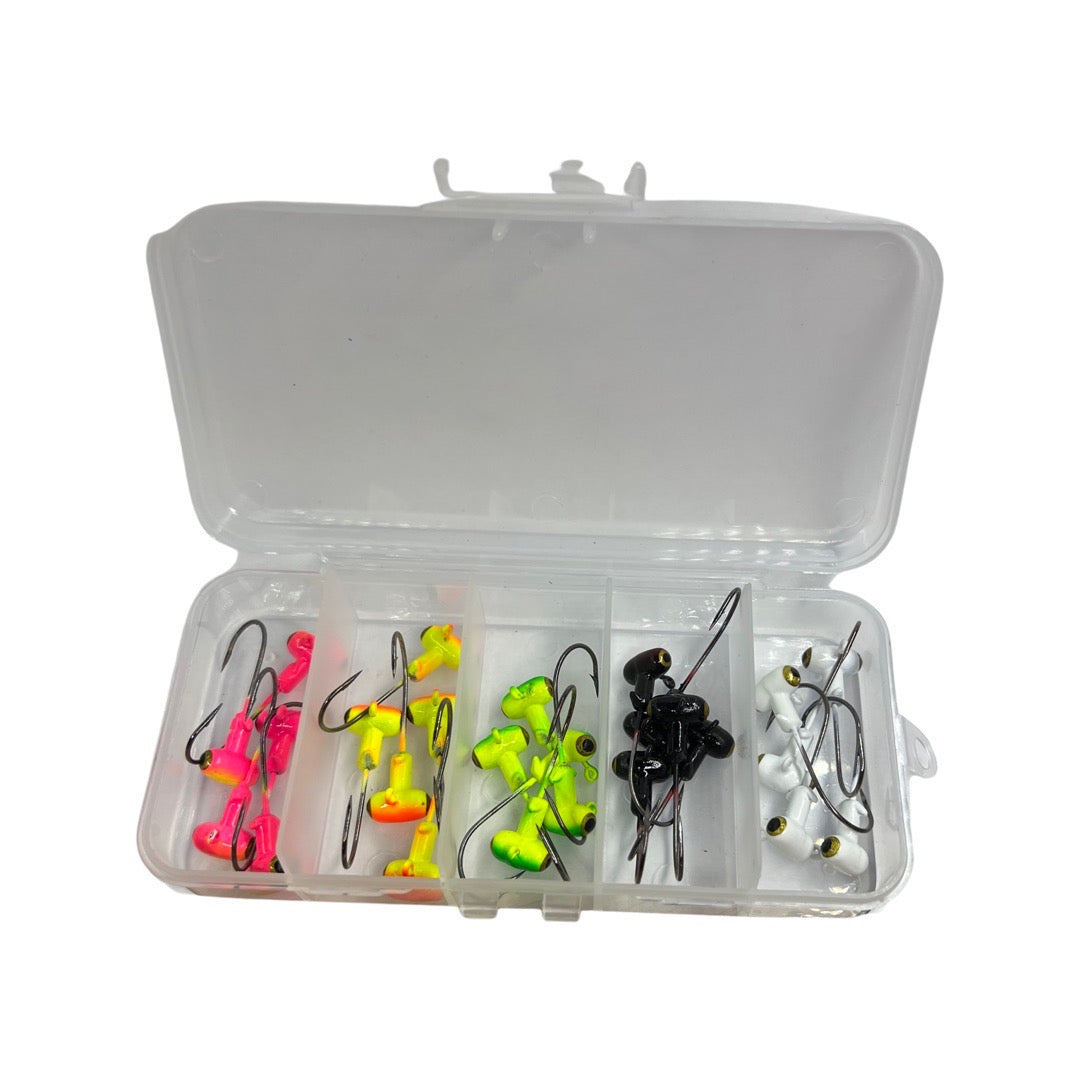 Pure Crappie 1/8 Ounce Hawg Head Jigs - 25pc Kit - Pure Crappie Tackle Co