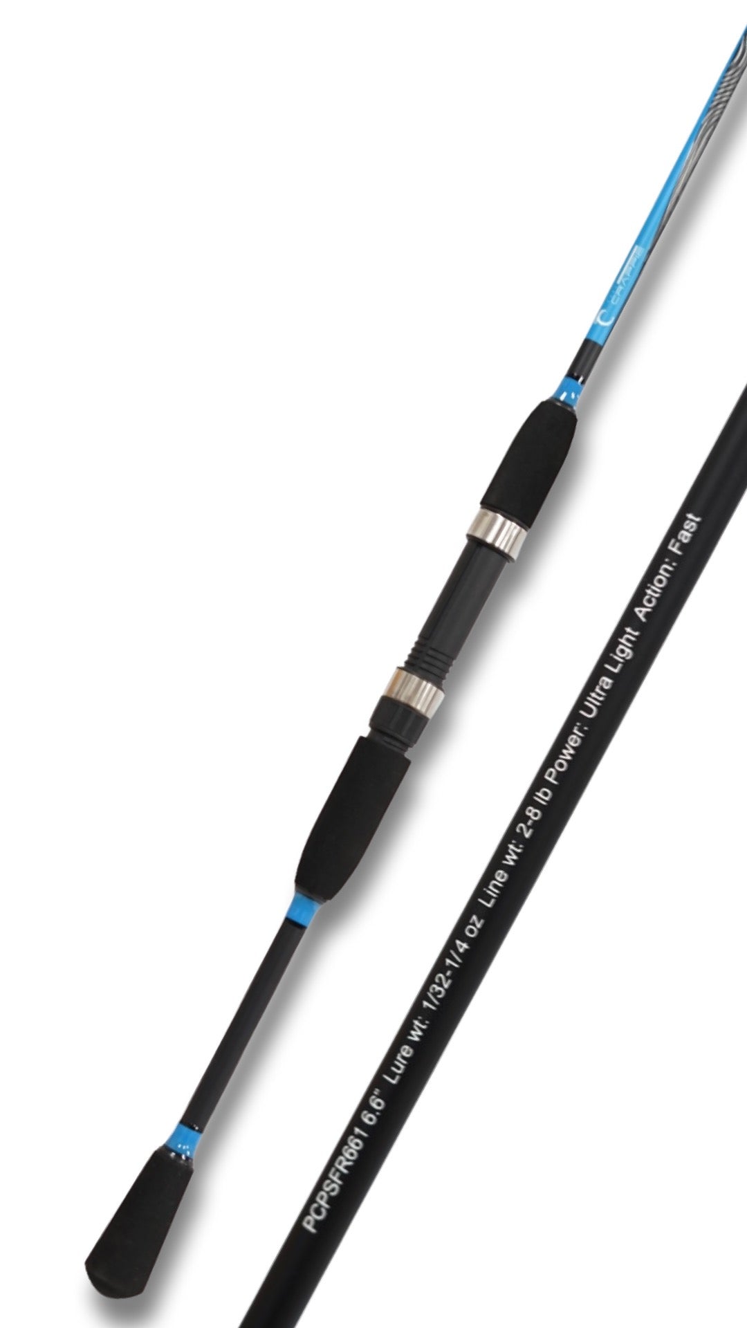 Pure Crappie Pro Series Fishing Rod 6'6 Ultra Light 1Pc. Carbon Fiber  Rod/EVA Grip Ceramic Guides
