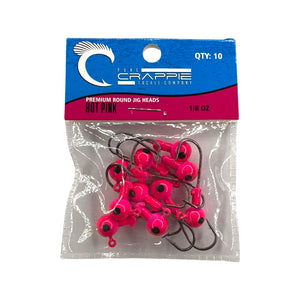 Pure Crappie 1/8 Ounce Jigs 10pc. - Pink