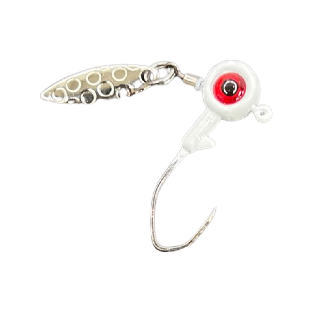 QualyQualy Glow Fishing Jigs with Willow Blades Bass Jig Underspin Jig  Heads for Bass Trout Walleye 1/8oz 1/4oz 3/8oz 1/2oz 10Pcs, Jigs 